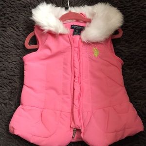 Toddler Vest with faux fur trim